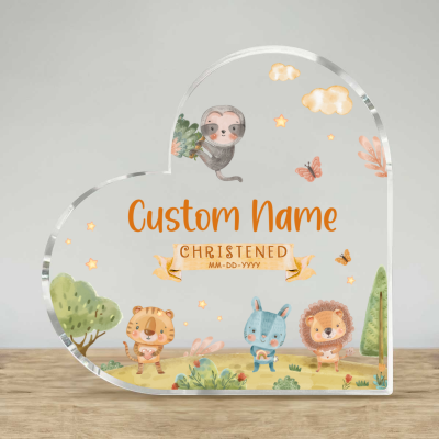 Baptism Acrylic Plaque, Personalized Christening Gift, Christening Gifts, First Communion Keepsake Gift, Baptism Gender Neutral Gift