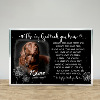 Personalized Dog Memorial Plaque With Poem, Dog Loss Sympathy Keepsake, Pet Bereavement Gift, Dog Sympathy Gift