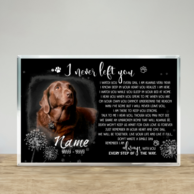 Custom Pet Memorial Plaque With Picture, Condolence Gift For Loss Of Dog, Pet Fur Keepsake, Pet Death Gift
