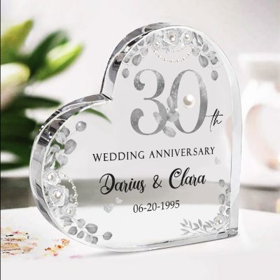 Personalized 30 Year Aanniversary Gift, Pearl Wedding Anniversary Gifts, 30th Wedding Anniversary Acrylic Plaque, Thirty Year Anniversary Keepsake