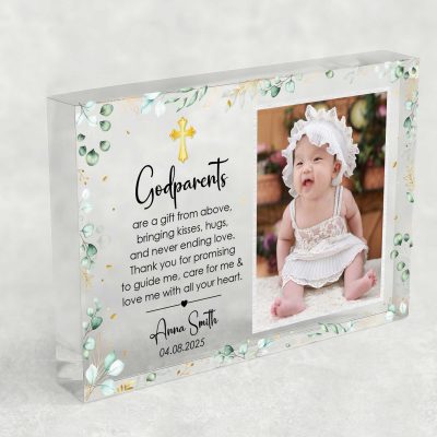 Personalized Godparents Gift, Godparents Gift from Godchild, Christening Gift, Baptism Gift, Christening Keepsake Gift, Godparents Acrylic Plaque