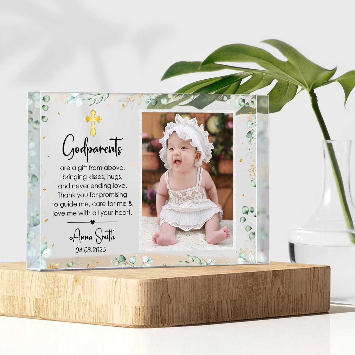 Godparents Acrylic Plaque With Photo, Personalized Godparents Gift, Godparents Gift from Godchild, Christening Gift, Baptism Gift, Christening Keepsake Gift 1 Personalized Godparents Gift, Godparents Gift from Godchild, Christening Gift, Baptism Gift, Christening Keepsake Gift, Godparents Acrylic Plaque