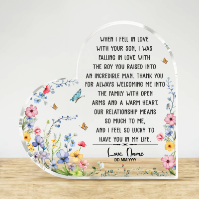 Mother of the Groom Gift, Personalized Mother of the Groom Gift Plaque, Gift from Bride, Wedding Keepsake Gifts for Mother of the Groom