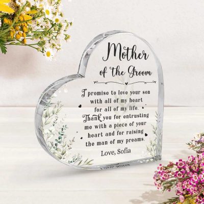 Personalized Mother Of The Groom Gift, Mom of the Groom Gift, Mother of the Groom Acrylic Plaque, Gift for Mother in law, Wedding Gift from Bride