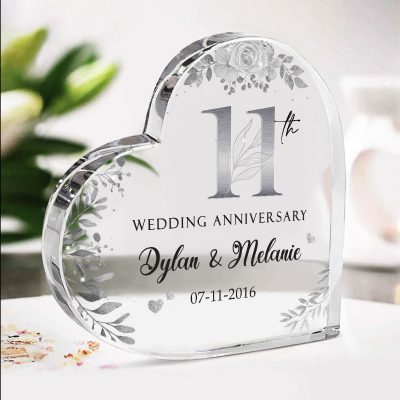 Personalized 11 Year anniversary gift, Eleventh Anniversary Gift, 11th Steel Anniversary Gifts, 11th Wedding Anniversary Acrylic Plaque