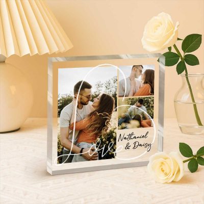 Personalized Photo Gifts, Photo Block Acrylic Custom Picture Frame, Acrylic Block Wedding Gift, Gifts for Couples, Anniversary Gift, Gifts for Her