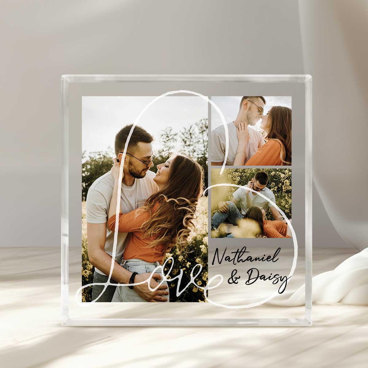 Personalized Photo Gifts, Photo Block Acrylic Custom Picture Frame, Acrylic Block Wedding Gift, Gifts for Couples, Anniversary Gift, Gifts for Her