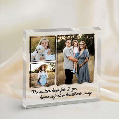 Freestanding Crystal Photo Gift, Custom Acrylic Photo Block, Personalized Picture Gifts, Family Photo Gift, Anniversary Gift