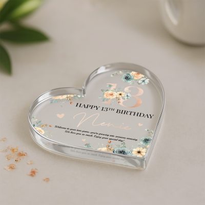 Personalized Happy 13th Birthday Acrylic Plaque, 13th Birthday Gifts, Birthday Gift 13th Girls, Teenager Birthday Gift, Birthday Gifts For Daughter