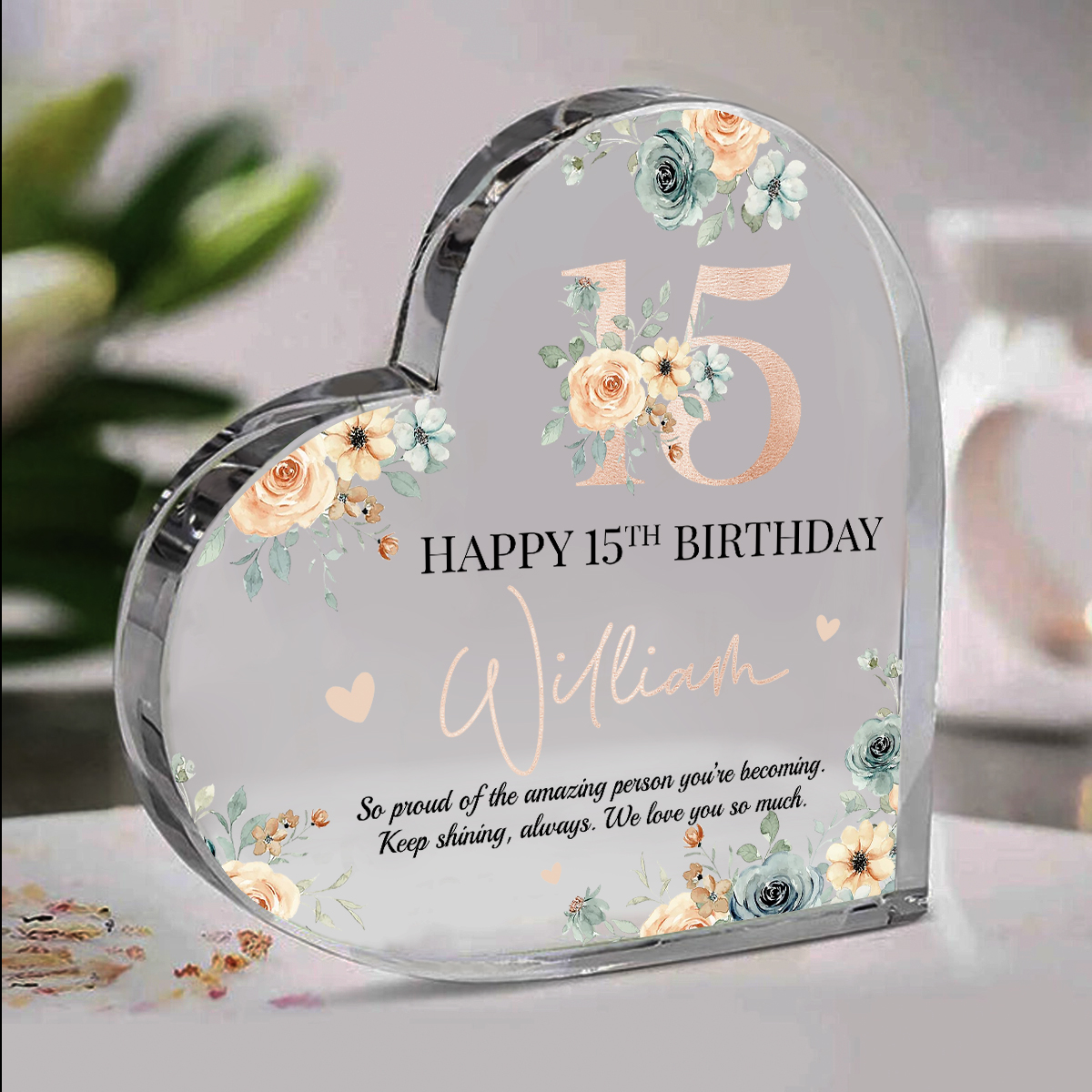 Personalised Happy 15th Birthday Gift Plaque, 15th Birthday Gifts, Birthday Gifts For Daughter
