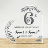 Personalized 6 Year Anniversary Gift, Iron Wedding Anniversary Gifts, 6th Wedding Anniversary Acrylic Plaque, Sixth Marriage Anniversary Gift