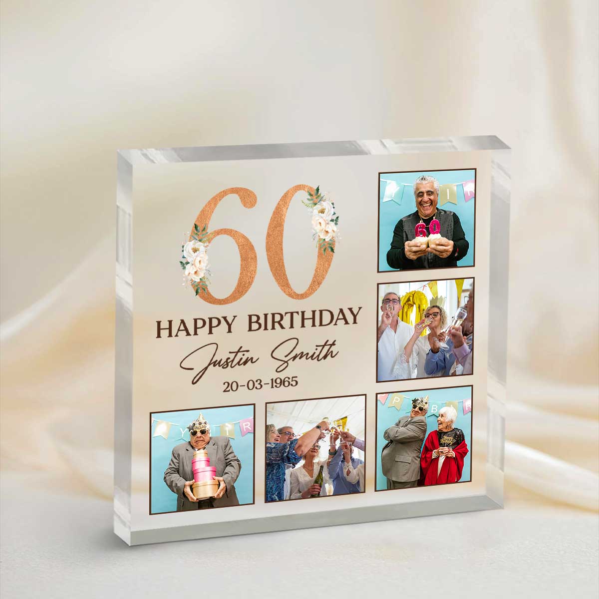Personalized 60th Birthday Photo Plaque, Custom 60th Birthday Gifts, Mens 60th Birthday Gifts, Unique 60th Birthday Gifts For Him 1 Personalized 60th Birthday Photo Plaque, Custom 60th Birthday Gifts, Mens 60th Birthday Gifts, Unique 60th Birthday Gifts For Him
