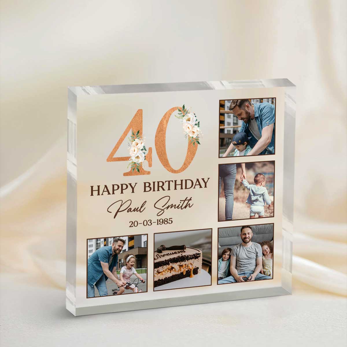Personalized 40th Birthday Photo Plaque, Custom 40th Birthday Gifts, Gifts For 40th Birthday Man, Unique 40th Birthday Gifts For Him 1 Personalized 40th Birthday Photo Plaque, Custom 40th Birthday Gifts, Gifts For 40th Birthday Man, Unique 40th Birthday Gifts For Him