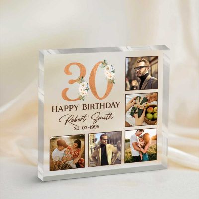 Personalized 30th Birthday Photo Plaque, Custom 30th Birthday Gifts, Unique 30th Birthday Gift Ideas For Him, 30th Birthday Present Ideas