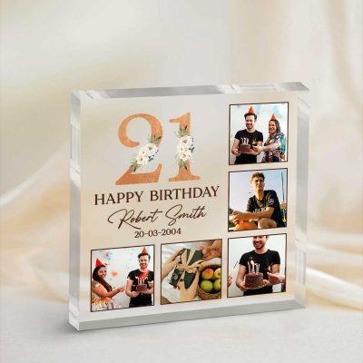 Personalized 21st Birthday Photo Plaque, Custom 21st Birthday Gifts, Unique 21st Birthday Gifts For Him, Gifts For 21st Birthday Male