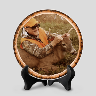Custom Deer Pictures Stone Plaque, Hunting Decor, Your Hunting Picture on Stone, Hunting Gifts, Cabin Decor, Gifts For Hunter, Dad Christmas Gift