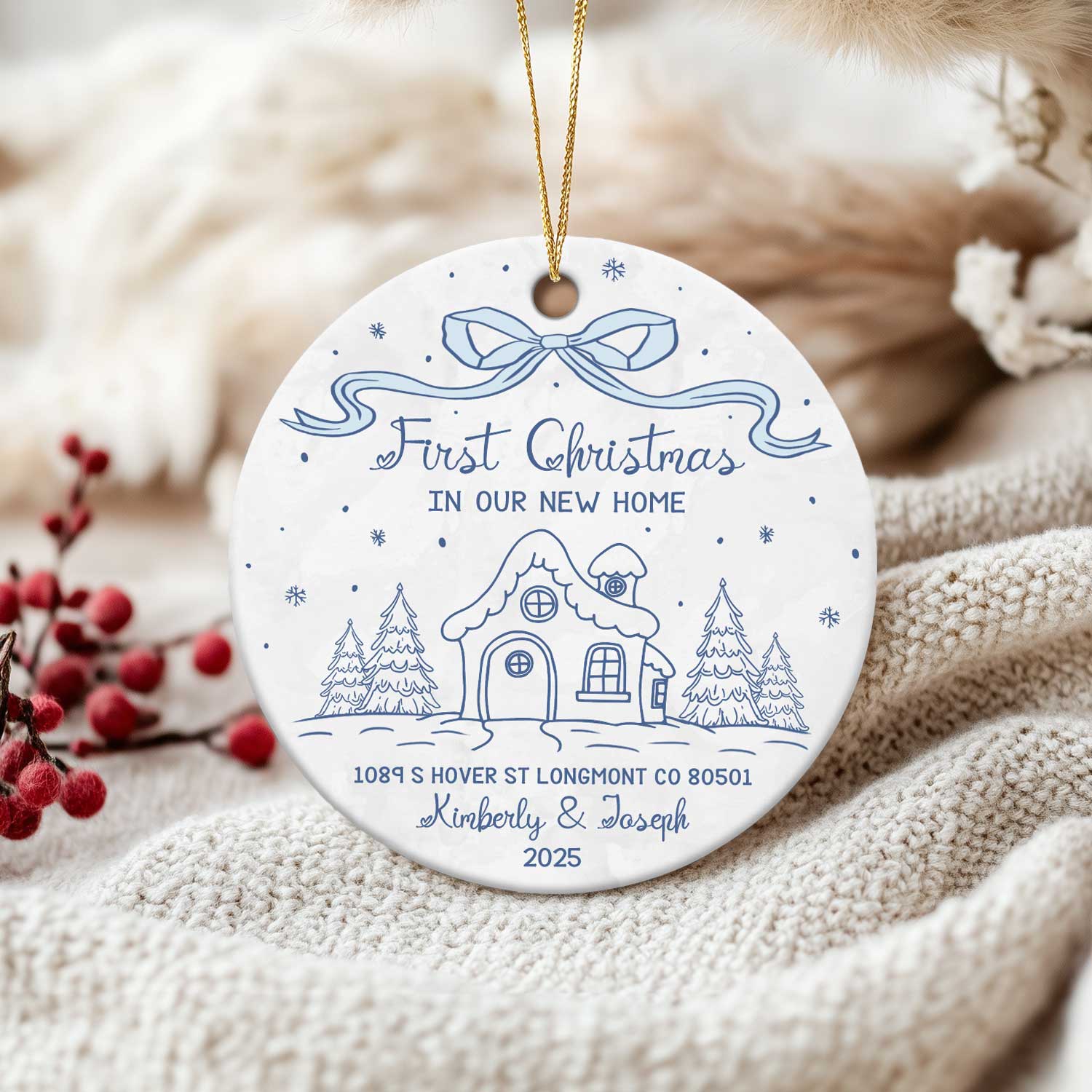 Our New Home Christmas Ornament, First Christmas Ornament, New Home Gifts, 1st Home Christmas Bauble, First House Xmas Keepsake