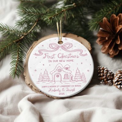 Our New Home Christmas Ornament, First Christmas Ornament, New Home Gifts, 1st Home Christmas Bauble, First House Xmas Keepsake
