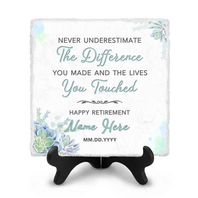 Personalized Happy Retirement Tile Plaque, Happy Retirement Appreciation Gift, Meaningful Coworker Leaving Gift, Retirement Gift For Women