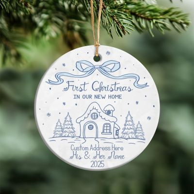 Our New Home Christmas Ornament, First Christmas Ornament, New Home Gifts, 1st Home Christmas Bauble, First House Xmas Keepsake