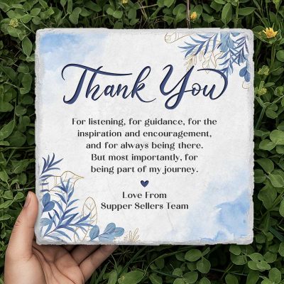 Custom Thank You Ceramic Tile Plaque, Thank You Mentor Sign, Boss Retirement Appreciation, Friend, Counselor, Adviser Tile