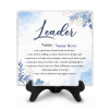 Personalized Leader Definition Tile Plaque With Stand, Thank You Leader Sign, Boss Appreciation For Retirement, Counselor, Coach Tile