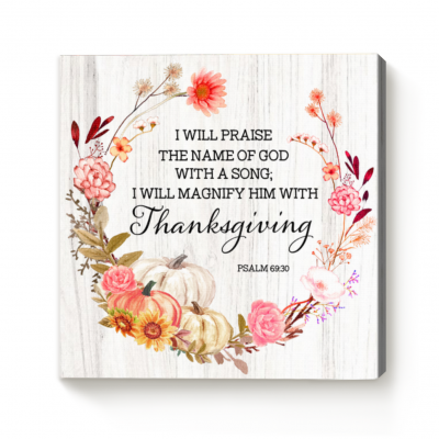 Thanksgiving Bible Verse Wall Art, Wreath Printable Wall Art, Autumn Scripture Print Canvas, Thanksgiving Gift