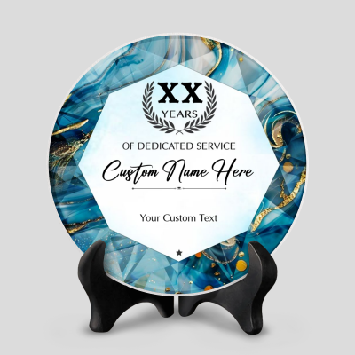 Personalized Ceramic Tile Employee Award, Retirement Appreciation Gifts, For Manager, Staff, Retirement Custom Award Plaque, Long Service Award