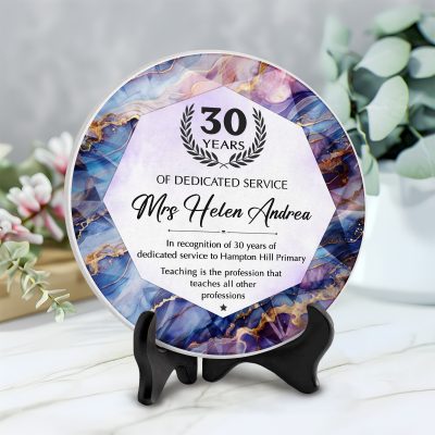 Personalized Ceramic Tile Employee Award, Retirement Appreciation Gifts, For Manager, Staff, Retirement Custom Award Plaque, Long Service Award