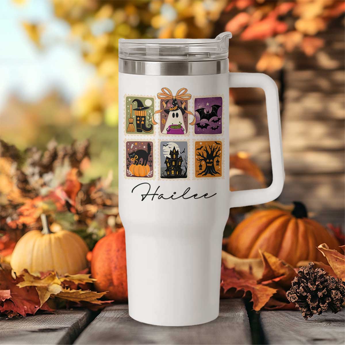 Personalized Retro Halloween Stamps Tumbler, Girly Halloween Tumbler, Spooky Season Tumbler, Spooky Mama Tumbler, Spooky Season Gift 1 Personalized Retro Halloween Stamps Tumbler, Girly Halloween Tumbler, Spooky Season Tumbler, Spooky Mama Tumbler, Spooky Season Gift