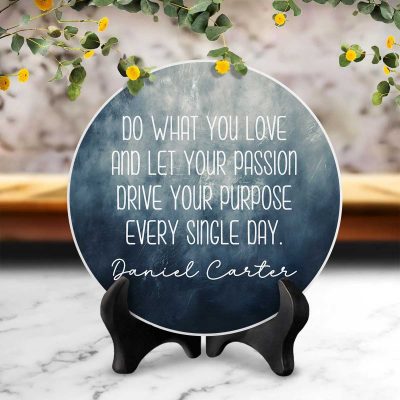 Personalized Slate Plaque with Quote, Custom Wording Home Gift On Stone, Inspirational Tile For Office, Inspirational Gift, Office Decor