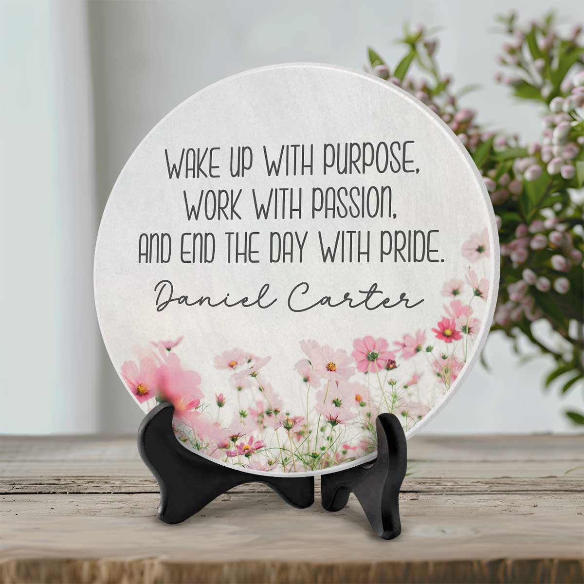 Personalized Slate Plaque with Quote, Custom Wording Home Gift On Stone, Inspirational Tile For Office, Inspirational Gift, Office Decor