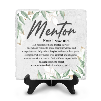Personalized Mentor Definition Ceramic Stone, Thank You Gift For Mentor, Mentor Teacher Gifts, Mentor Appreciation Gifts, Mentor Gifts,