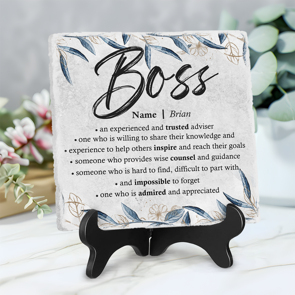 Personalized Gifts For Boss, Boss Appreciation Gifts, Gift For Boss Leaving, Custom Boss Definition Tile Plaque, Gifts For Your Manager