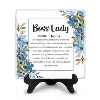 Boss Lady Definition Ceramic Plaque, Customised Gifts For Boss, Gifts For Women Boss, Present For Lady Boss, Best Gift For Lady Manager
