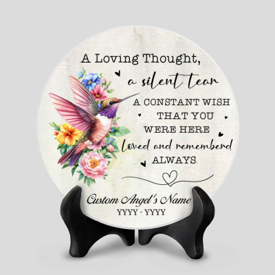 Custom Memorial Garden Stones, A Silent Tear Garden Stone Personalized, Remembrance Garden Rock, Loss of a Loved One, Bereavement Gifts