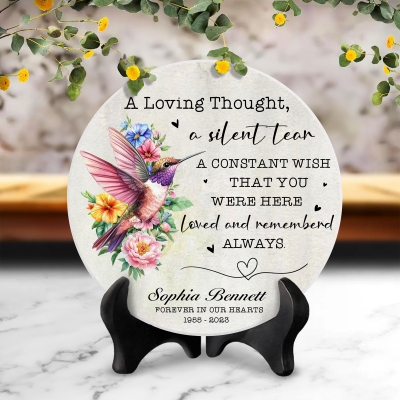Custom Memorial Garden Stones, A Silent Tear Garden Stone Personalized, Remembrance Garden Rock, Loss of a Loved One, Bereavement Gifts