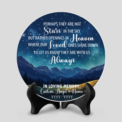 Custom Name Perhaps They Are Not Stars - Personalized Square Shaped Memorial Stone, Sympathy Gift For Family Members
