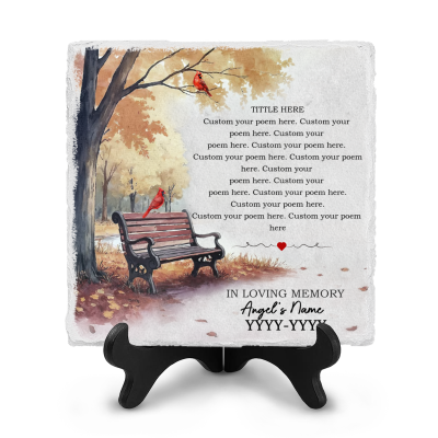 Personalized Memorial Garden Stones, Memorial Bench And Plaque, Custom In Sympathy Gifts