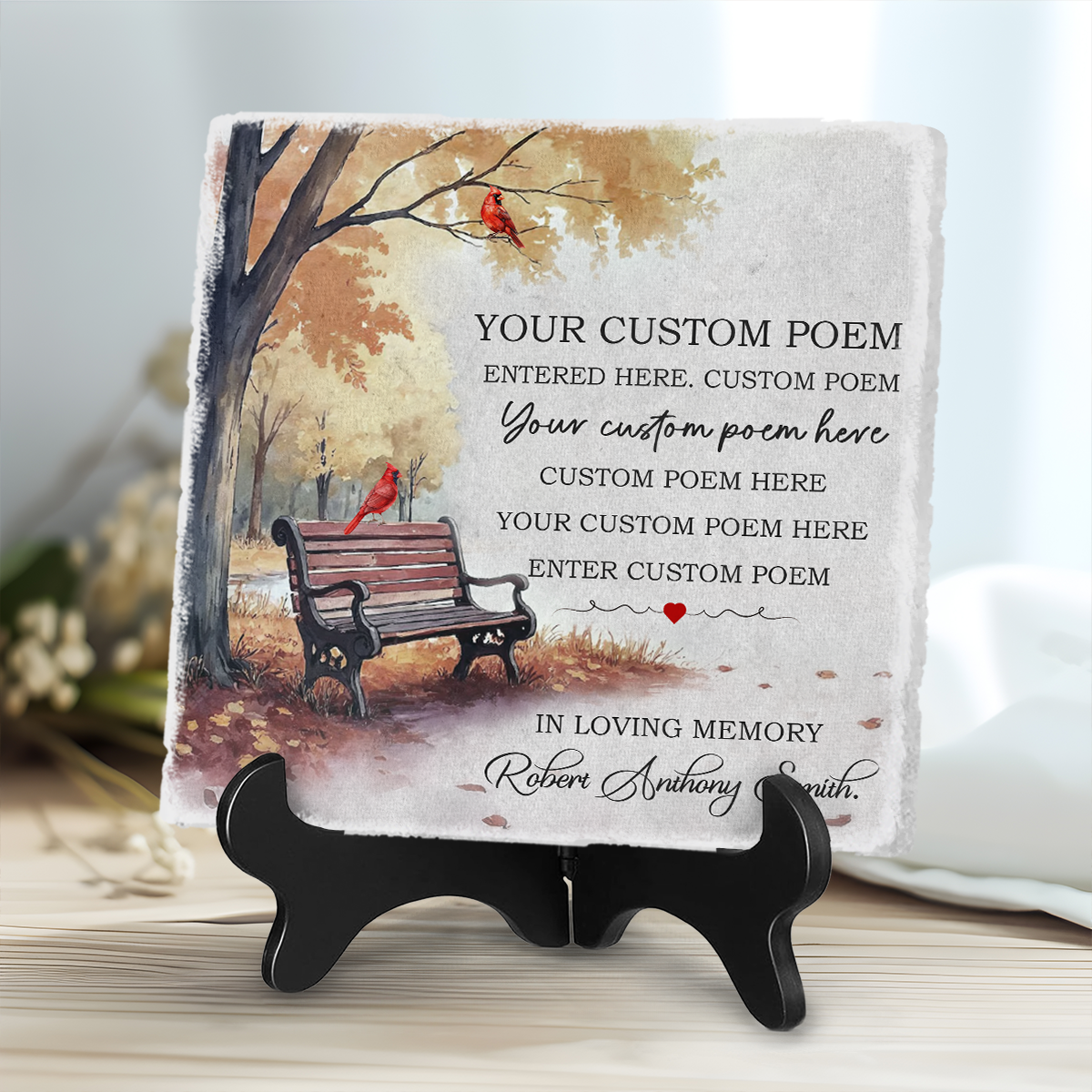 Personalized Memorial Garden Stones, Memorial Bench And Plaque, Custom In Sympathy Gifts