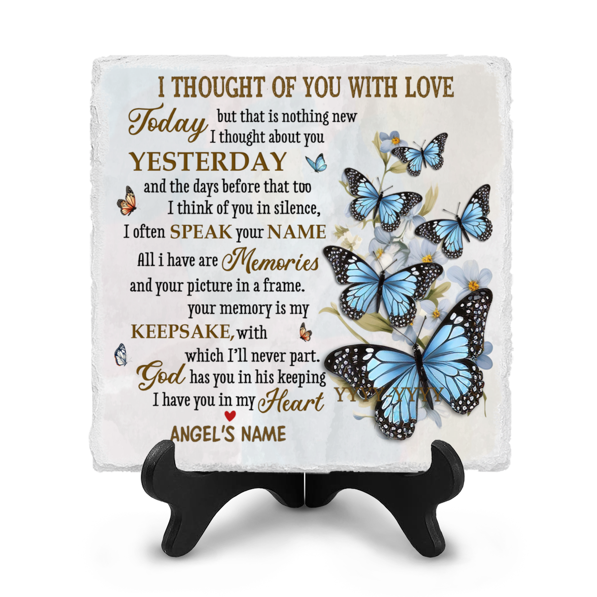 Products 64 Personalized Remembrance Stones, Memorial Plaques For Garden, Custom Memorial Gifts, Ceramic Grave Markers