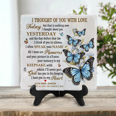 Personalized Remembrance Stones, Memorial Plaques For Garden, Custom Memorial Gifts, Ceramic Grave Markers