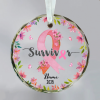 Personalized Survivor Breast Cancer Ornament, Breast Cancer Christmas Tree Ornaments with Name, Breast Awareness Gifts