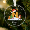 Personalized Letter Baby Name Ornament, Custom Initial Ornament with Name, Monogram Christmas Keepsake, Baby Christmas Gifts
