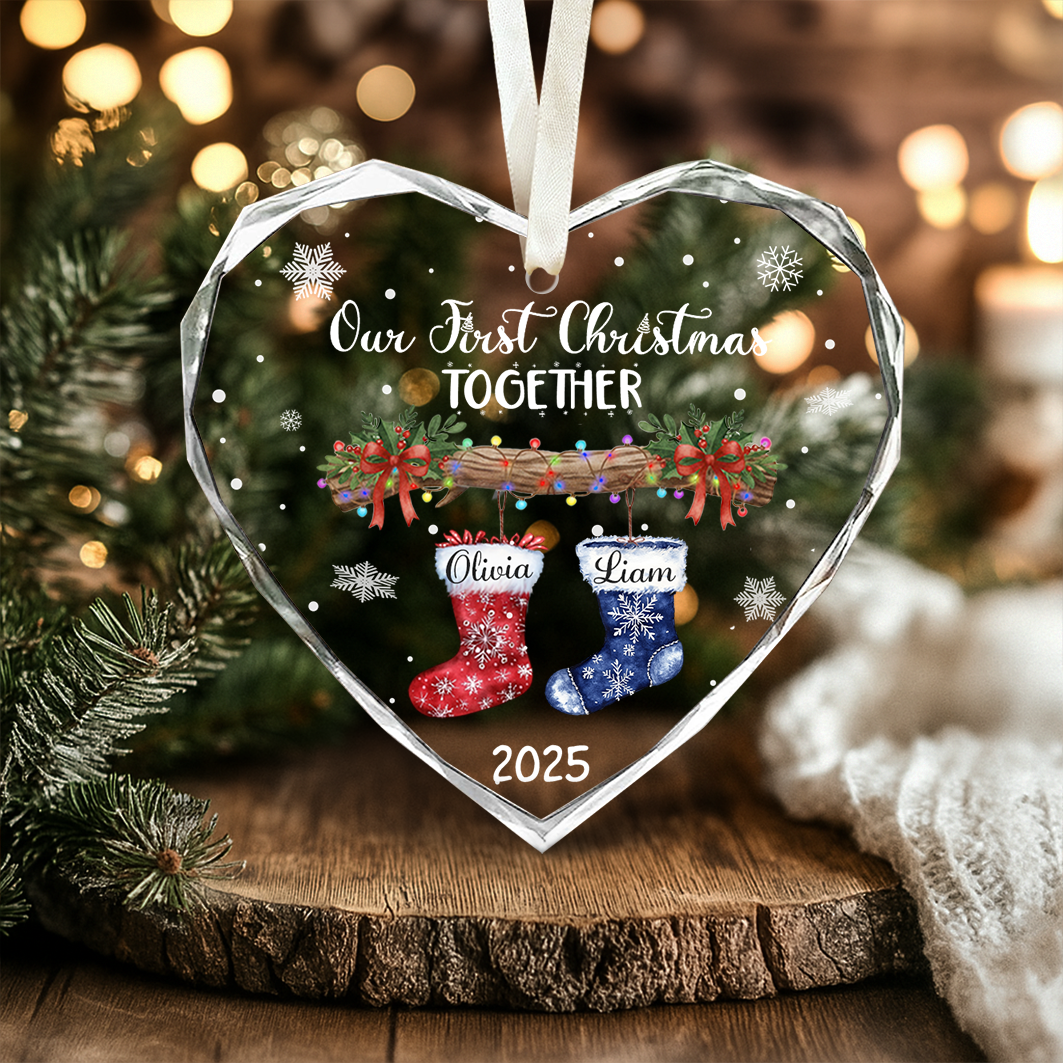 Personalised First Christmas Together Ornament For New Couple, 1st Christmas Together Bauble, Couple Xmas Bauble, Gifts For New Couple