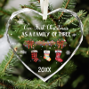 Custom Name Family of Three Ornament, Personalized Christmas Ornament, Baby’s First Christmas Gift 2025