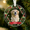 Personalized Pet Ornament, Custom Dog Christmas Ornament, Pet Memorial Ornament, Pet Portrait Name Gift