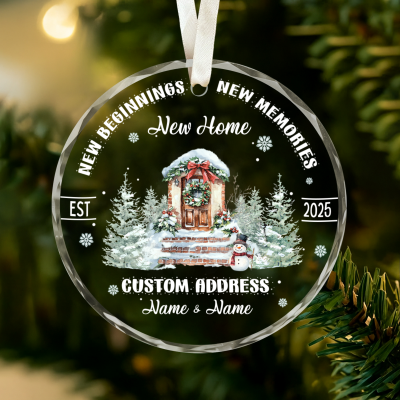 Personalised New Home Ornament 2025, Our First Christmas New Home Bauble, New Home Decor, New Home Keepsake Gift