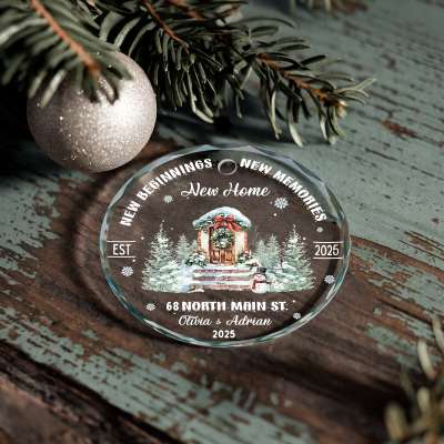 Personalised New Home Ornament 2025, Our First Christmas New Home Bauble, New Home Decor, New Home Keepsake Gift