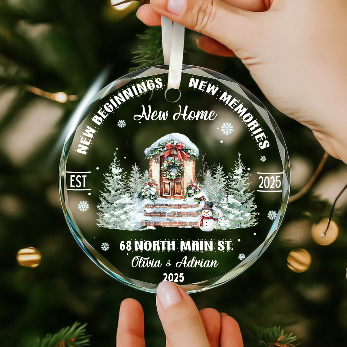 Personalised New Home Ornament 2025, Our First Christmas New Home Bauble, New Home Decor, New Home Keepsake Gift 1 Personalised New Home Ornament 2025, Our First Christmas New Home Bauble, New Home Decor, New Home Keepsake Gift